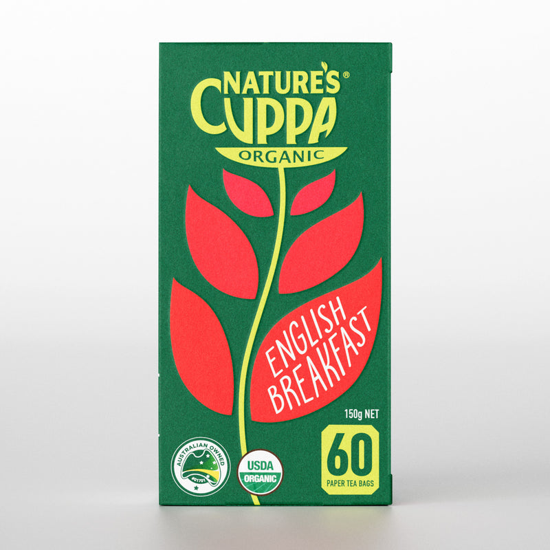 2D Front View of Nature's Cuppa Organic English Breakfast Tea Bags 60