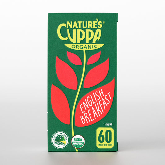 2D Front View of Nature's Cuppa Organic English Breakfast Tea Bags 60