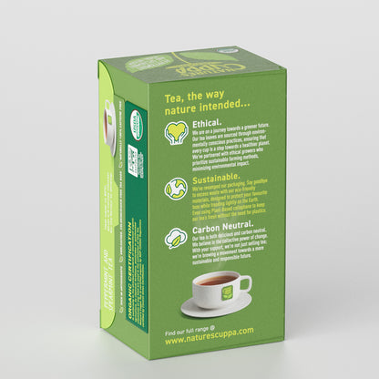 3D Back View of Nature's Cuppa Organic Spearmint Infused Peppermint Tea Bags 50