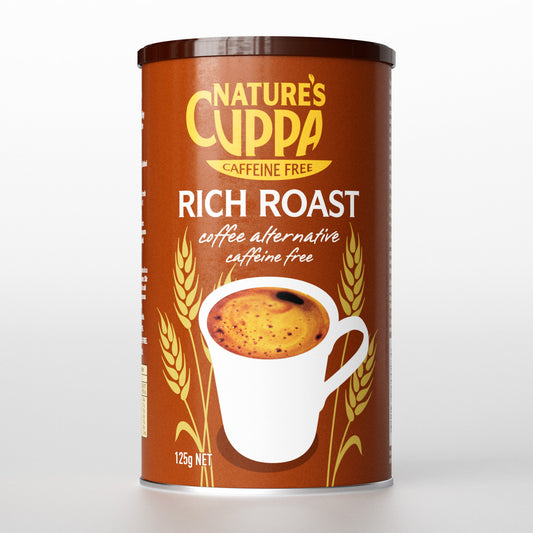 2D Front View of Nature's Cuppa Rich Roast Caffeine Free Instant Coffee Alternative 125g