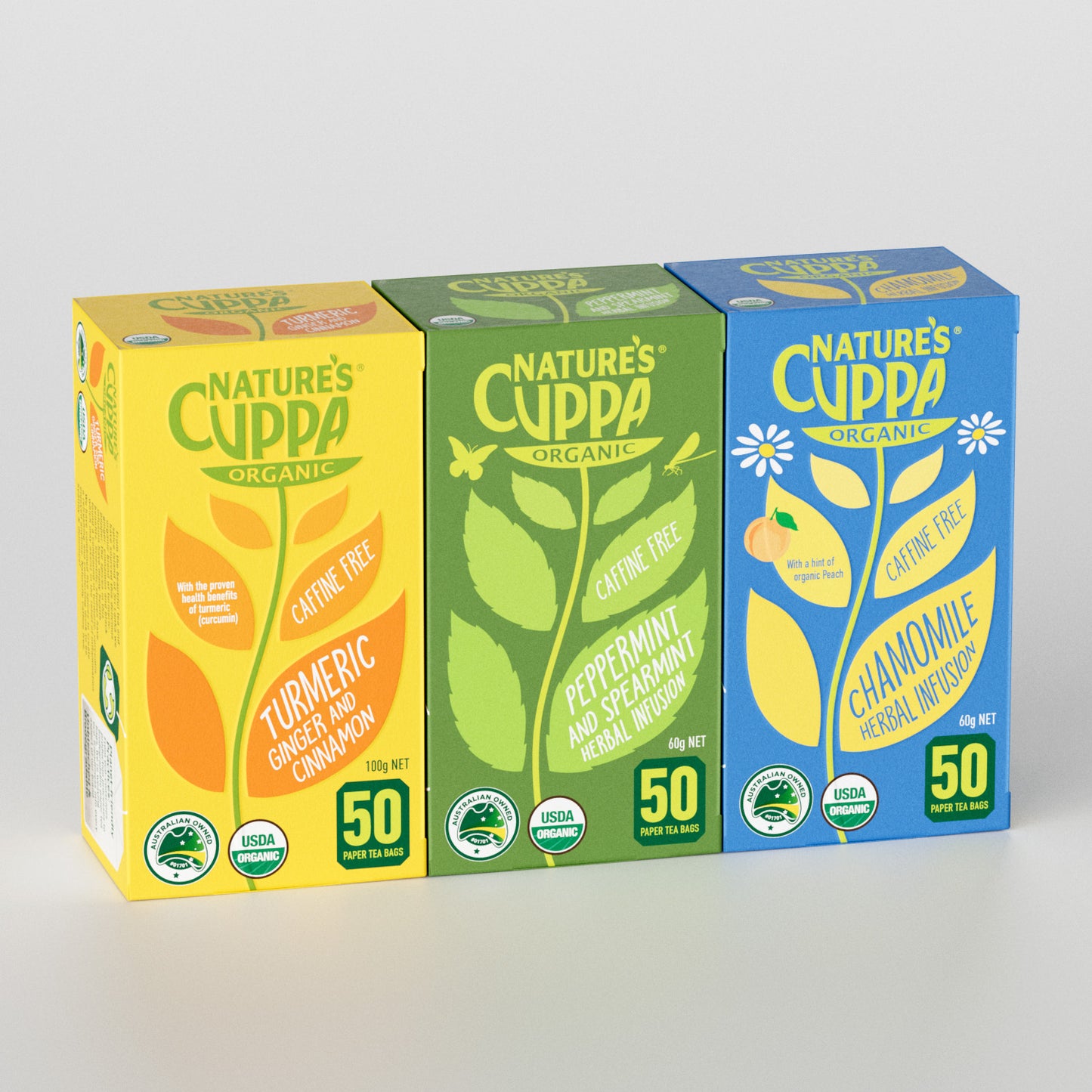 3D Front View of Nature's Cuppa The Newbies Tea Bag Pack