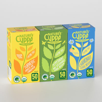 3D Front View of Nature's Cuppa The Newbies Tea Bag Pack