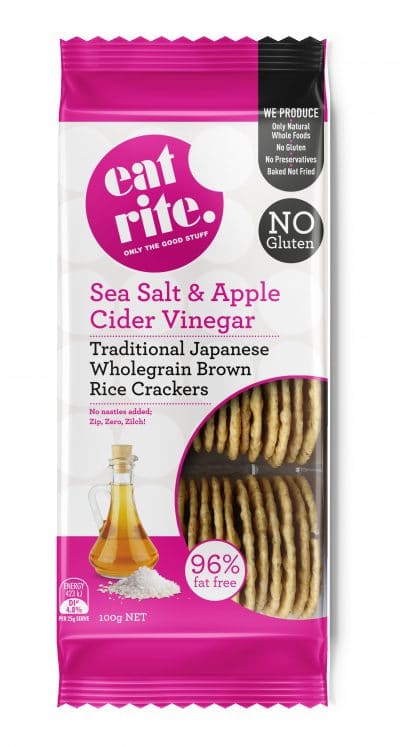 Wholegrain Brown Rice Sea Salt & Apple Cider Crackers 1